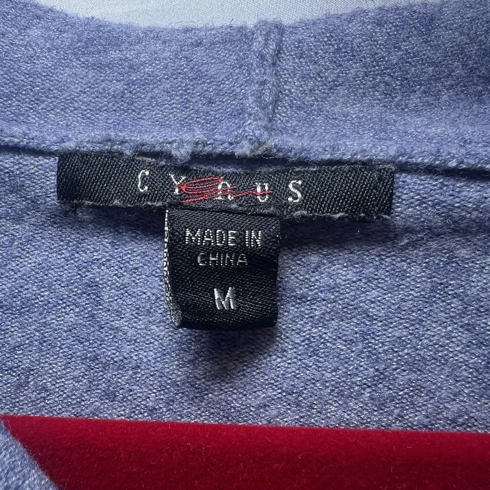Cyrus Shirt Hoodie Womens Medium Light Blue Soft Knit Pullover‎ Thermal Layer
